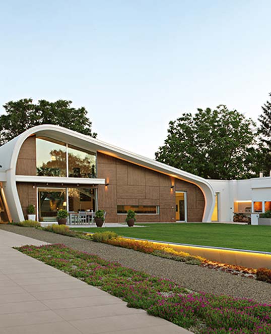 Façade céramique contemporaine aux couleurs et finitions architecturales Façade contemporaine associant carrelage céramique et finitions colorées pour personnaliser l’enveloppe architecturale