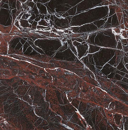 Carrelage effet marbre pour architecture intérieure Détail de plaque céramique grand format à veinage marbré pour projet architectural haut de gamme